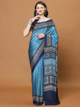 Floral Printed Crepe Woven Saree