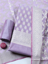 Banarasi Chanderi Unstitched Suit With Pant & Dupatta