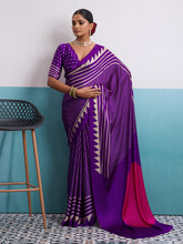 Printed Satin Saree