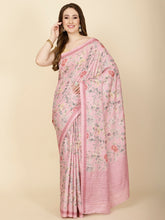 Digital Floral Printed Tussar Saree