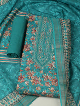 Embroidered Tussar Unstitched Suit With Pant Dupatta