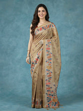Floral Print Tussar Silk Saree