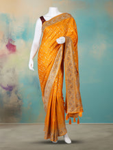 Embelished Satin Mustard Saree