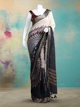 Printed Tussar Saree