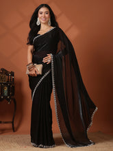 Embroidered Organza Saree