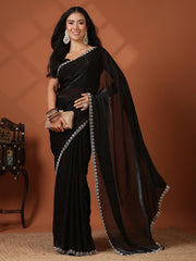 Embroidered Organza Saree