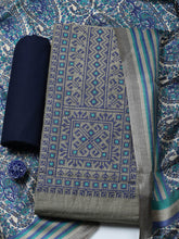 Embroidered Cotton Blend Unstitched Suit With Pant & Dupatta