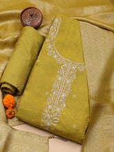 Kanjeevaram Chanderi Unstitched Suit With Dupatta