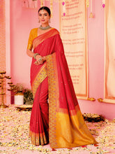 Woven Border Booti Art Silk Saree