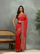 Cutdana Organza Embroidery Saree