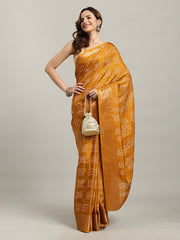 Bandhani Printed Dola Cotton Saree