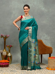 Embroidered Tussar Saree