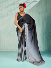 Embroidered Satin Saree