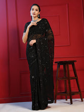 Embroidered Georgette Saree