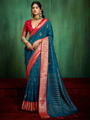 Abstract Printed Art Silk Saree