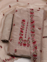 Printed Tissue Unstitched Suit With Dupatta