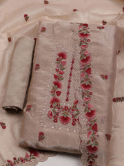 Printed Tissue Unstitched Suit With Dupatta