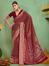 Digital Printed Art Silk Saree