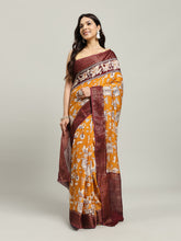 Digital Printed Cotton Blend Woven Saree