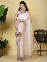 Stone Embroided Tissue Saree