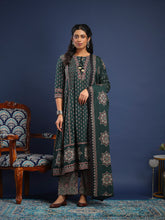Printed Cotton Kurta With Pant & Dupatta