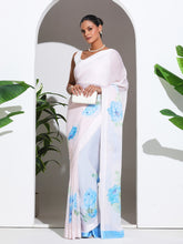 Floral Printed Crepe Saree