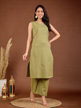 Plain Cotton Blend Shirt With Pant