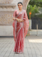 Embroidered Chiffon Saree