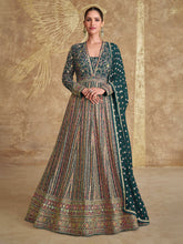 Embroidered Georgette Suit With Pant & Dupatta