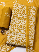 Printed Cotton Blend Unstitched Suit With Pant & Dupatta