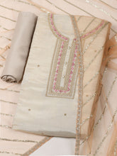 Neck Embroidery Tissue Unstitched Suit With Dupatta