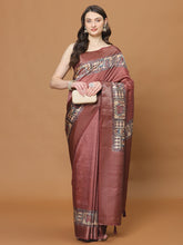 Floral Printed Crepe Woven Saree