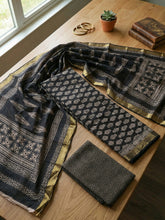 Printed Cotton Blend Unstitched Suit With Pant & Dupatta