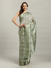 Ajrak Printed Dola Cotton Woven Saree