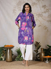 Printed Cotton Blend Kurta