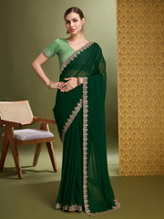 Georgette Embroidered Saree