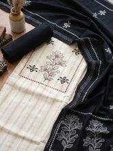 Printed Cotton Blend Unstitched Suit With Pant & Dupatta