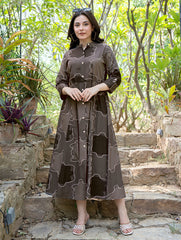 Printed Cotton Blend Dress
