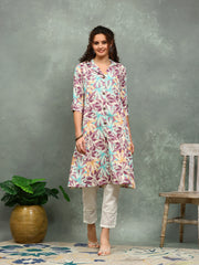 Floral Printed Cotton Kurta