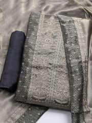 Banarasi Tissue Unstitched Suit With Dupatta