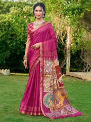 Printed Tussar Saree