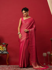 Plain Crepe Saree