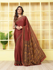 Digital Printed Crepe Saree