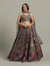 Multi Kali Art Silk Choli With Lehenga & Dupatta