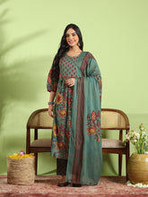 Printed Cotton Kurta With Pant & Dupatta