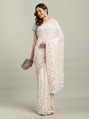 Cutdana Embroidery Georgette Saree