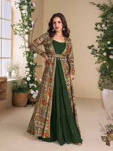 Folk Embroidery Georgette Suit With Pant & Dupatta