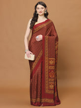 Floral Printed Crepe Woven Saree