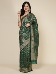 Border Zari Jaal Art Silk Woven Saree