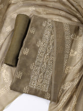 Embroidered Chanderi Unstitched Suit With Dupatta